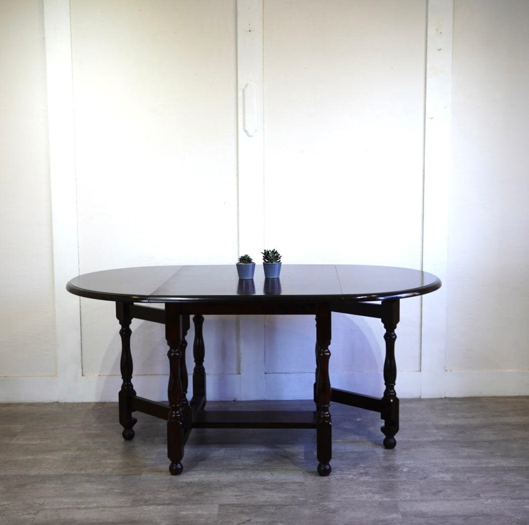 松本民芸家具 M型 楕円 バタフライテーブル 国産 ミズメサクラ