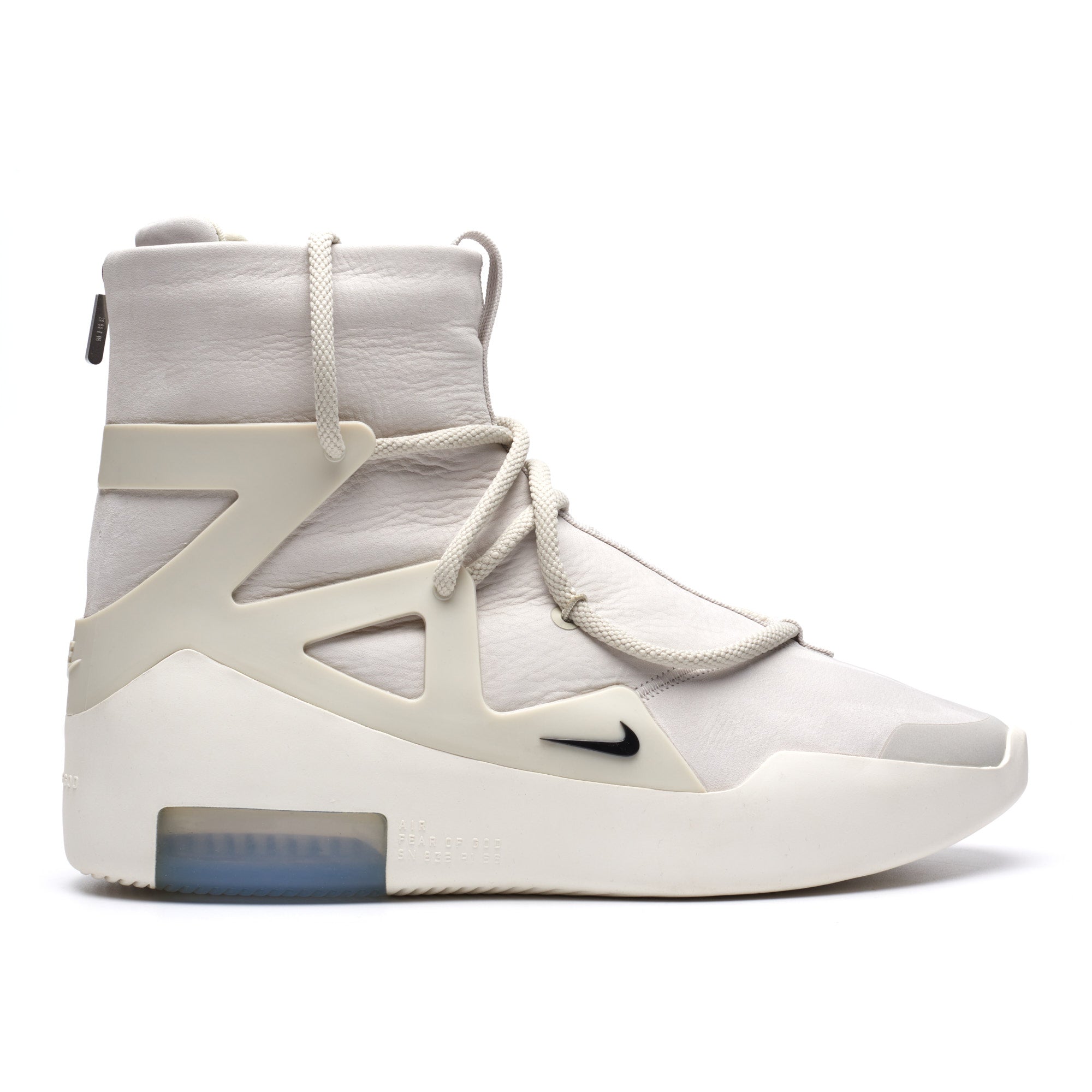 NIKE AIR x FEAR OF GOD 1 Light Bone High Top Sneakers Shoes US 9.5 NEW