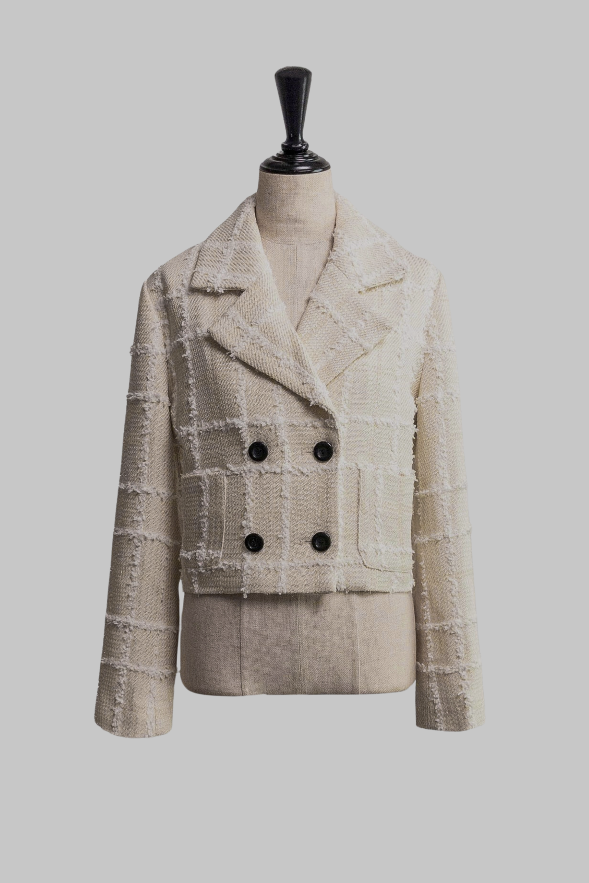 glitter check tweed jacket – shéller / シェリエ