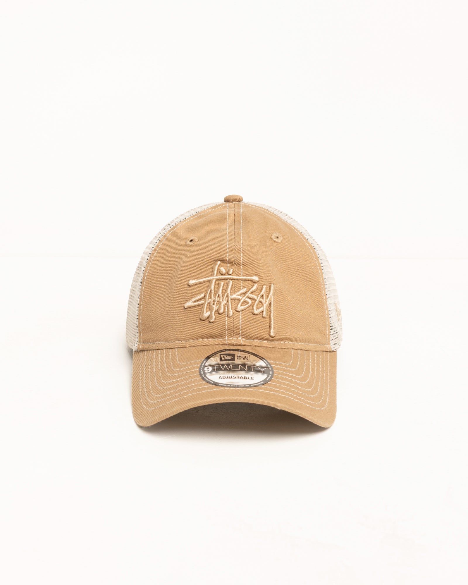 New Era 9TWENTY Tonal Basic Trucker – Khaki | Headwear | Stüssy