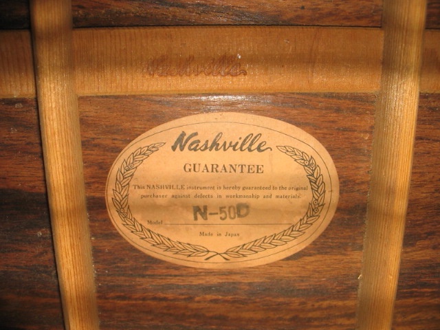 NASHVILLE N-50D TAHARA 爆鳴り 希少ジャパンビンテージ NASHVILLE N