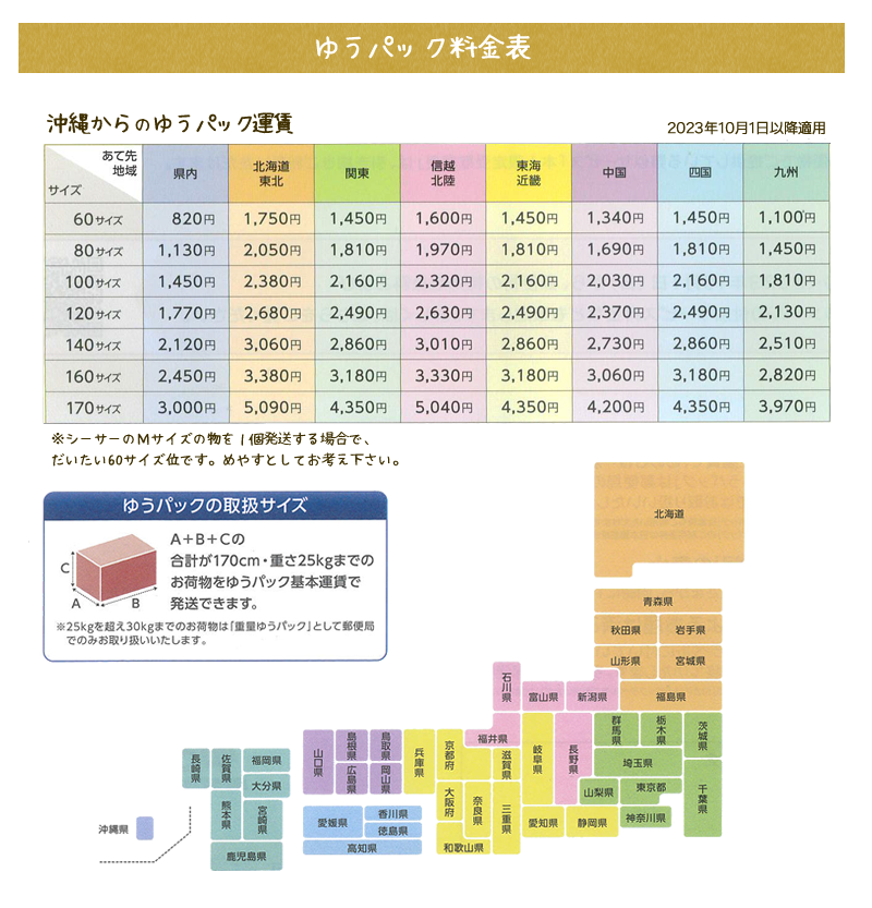 米子焼工房 / 送料について