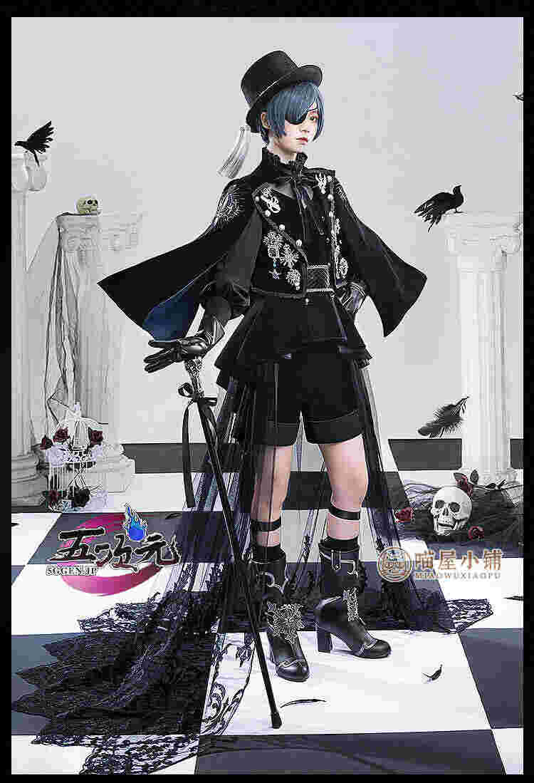 三分妄想 黒執事 コスプレ シエル 豪華セット 女装 駒鳥 お嬢様ドレス