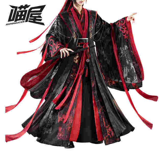 猫屋小舗 魔道祖師 公式 コスプレ 魏無羨 夷陵老祖 Ver ウィッグ