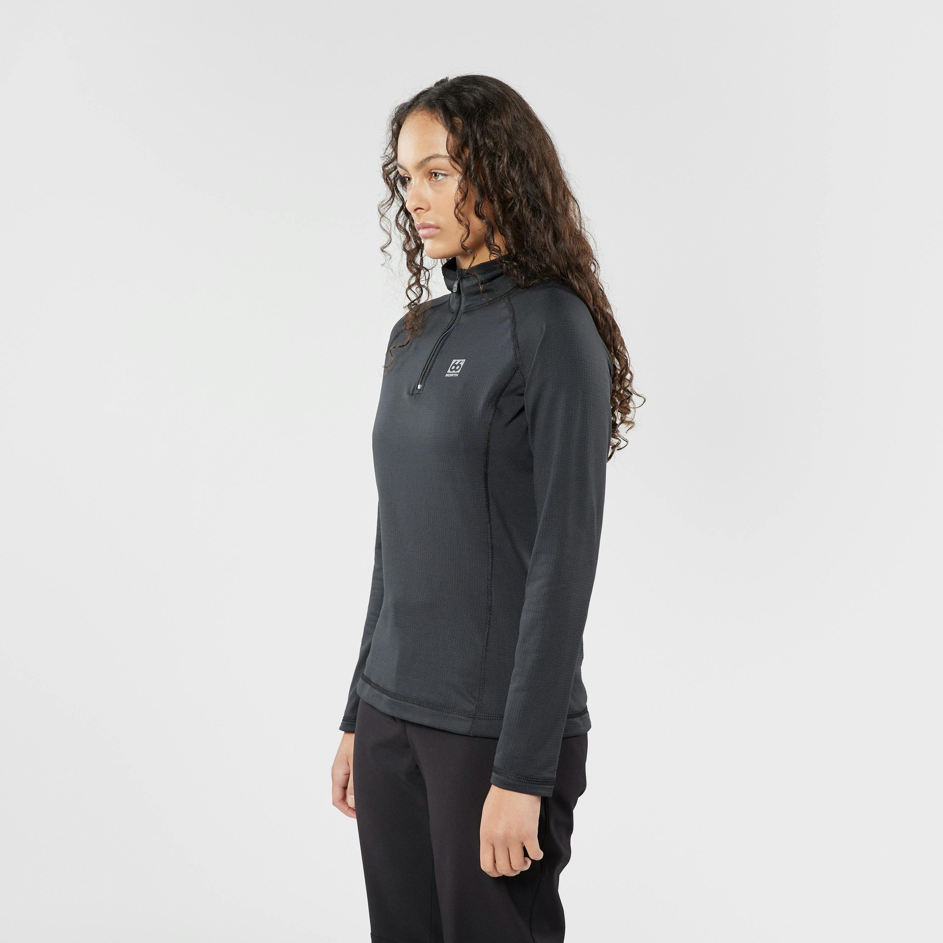 Women - Women's Grettir Zip Neck - Black – 66°North