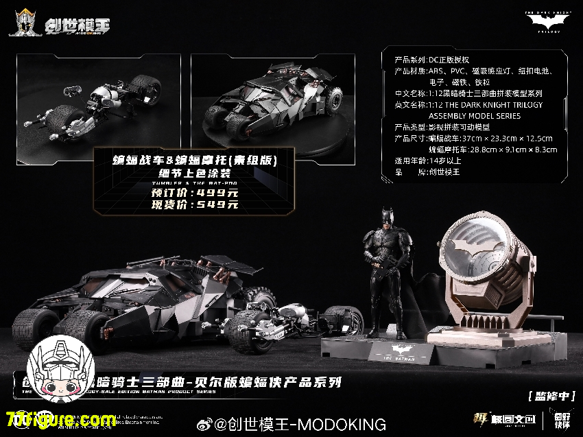 創世模王 Modoking 1/12 『バットマン: ダークナイト』 バットモービル