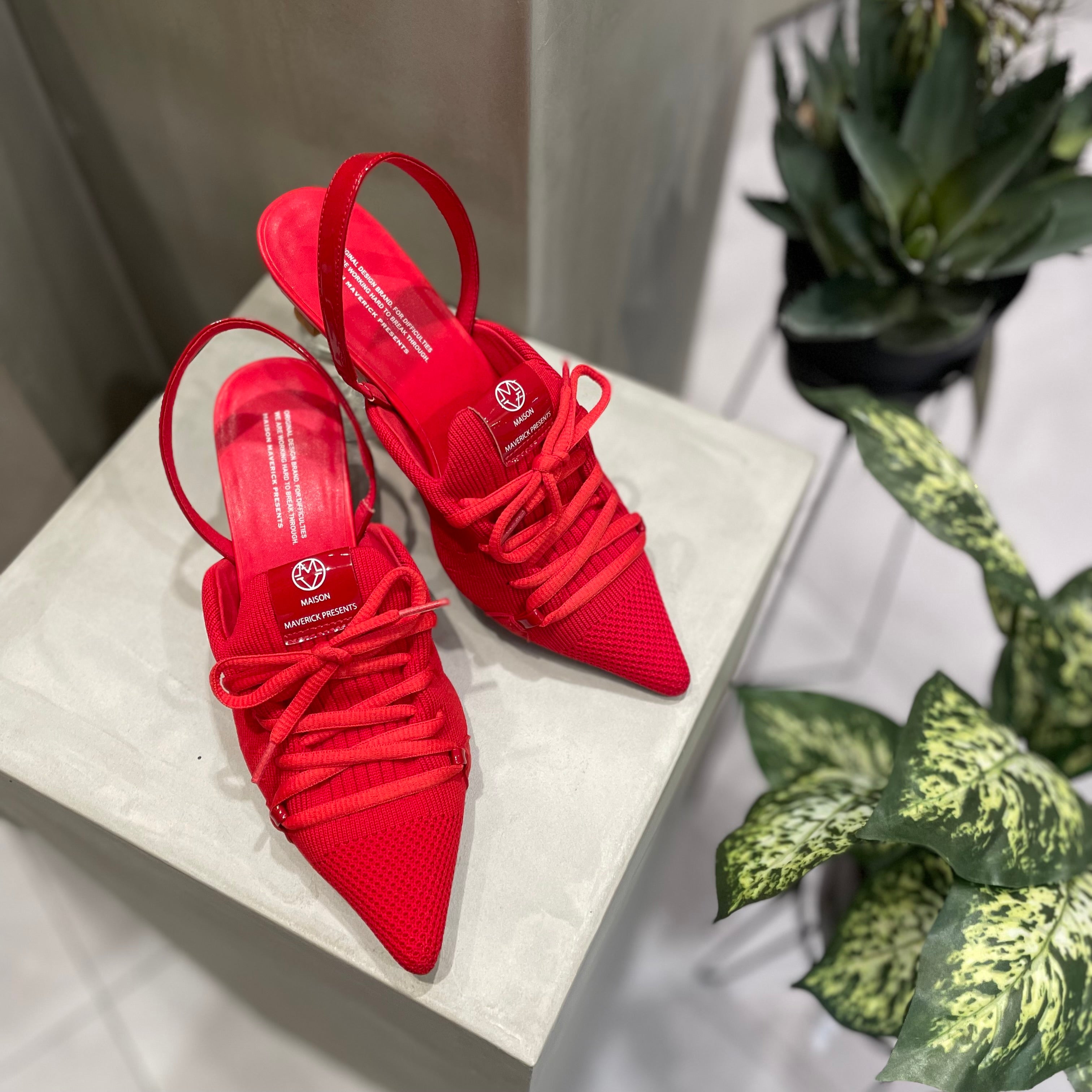 MAISON MAVERICK PRESENTS/ニットレースアップミュール – irohaya