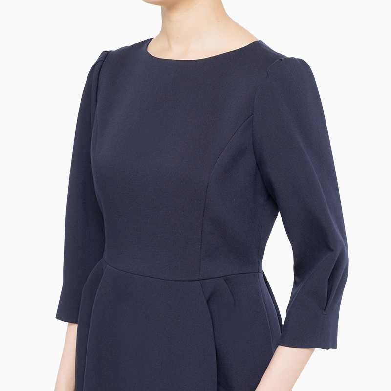 CELFORD（セルフォード）セミコクーンシルエットワンピース-ドレス