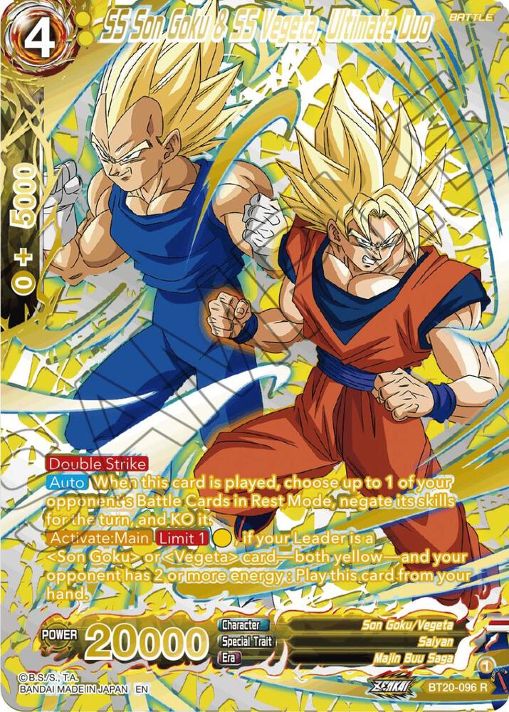 SS Son Goku & SS Vegeta, Ultimate Duo (Gold-Stamped) - Power