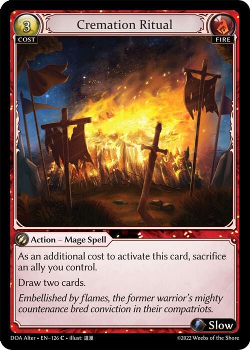 Cremation Ritual - Dawn of Ashes Alter Edition - Grand Archive TCG