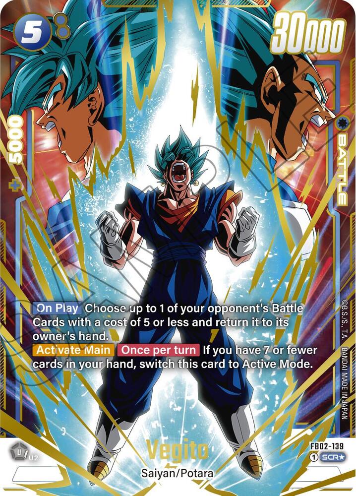 Vegito - FB02-139 (Alternate Art) - Blazing Aura - Dragon Ball