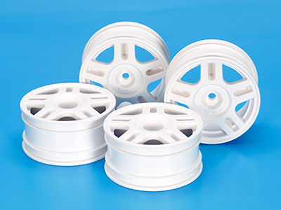 OP.1674 5本スリットスポークホイール（26mm幅 +2）ホワイト4本: RC