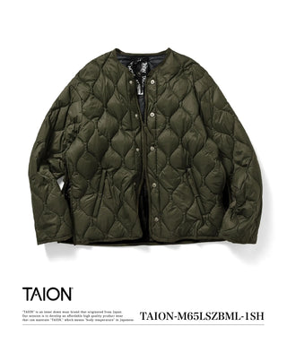 ミリタリー M65 ライナーWジップ ショートダウンジャケット-ソフト