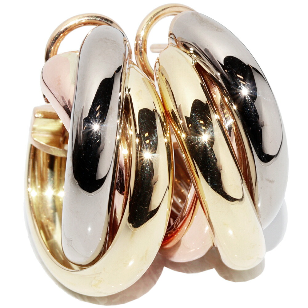 商品詳細｜カルティエ K18YG K18WG K18PG トリニティピアス LM