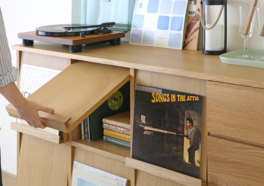 レッチェ 68マガジンレコードラック OAK(W68×D39.5×H95.5cm)税込