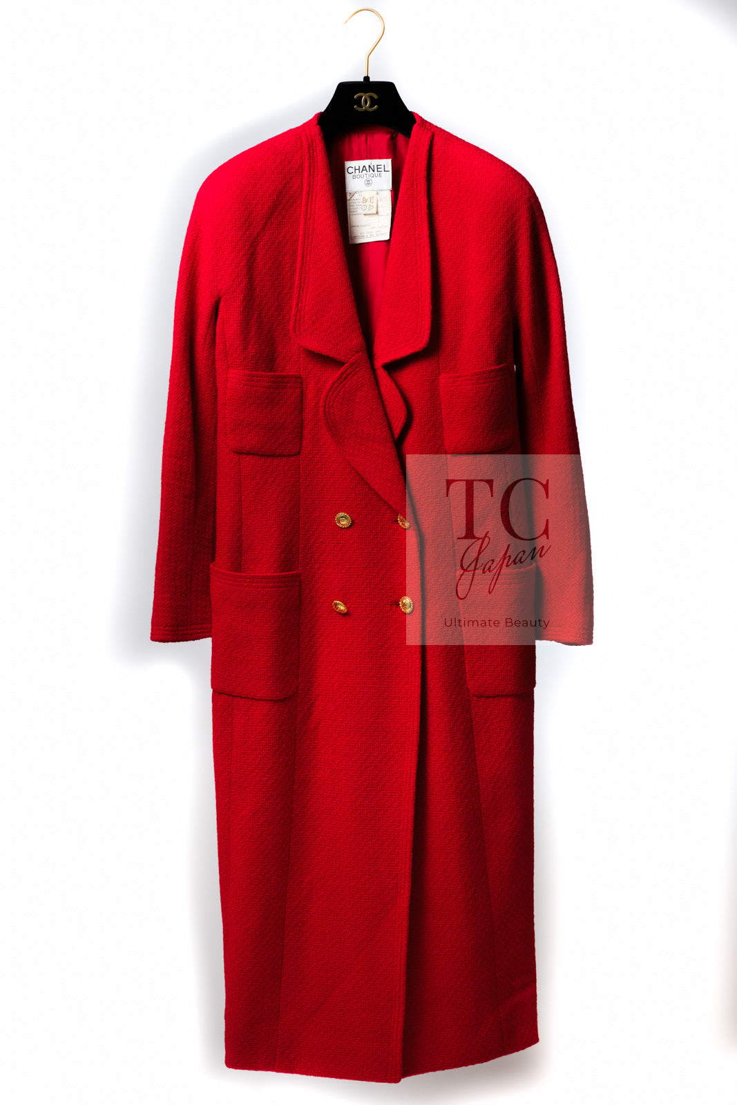 シャネル ジャケット コート CHANEL ダイアナ王妃 レッド
