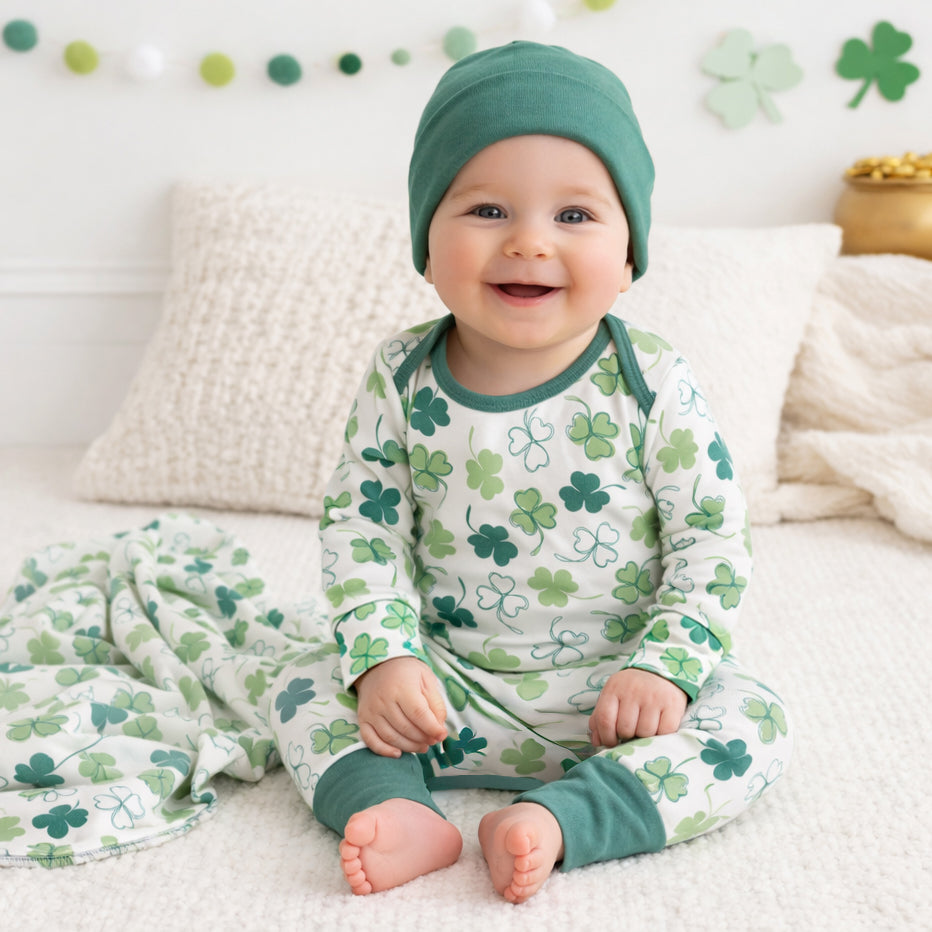 Shamrock Bamboo Baby Romper – Soft & Eco-Friendly – Tesa Babe