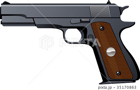 拳銃 ピストル 鉄砲のイラスト素材 [35170863] - PIXTA