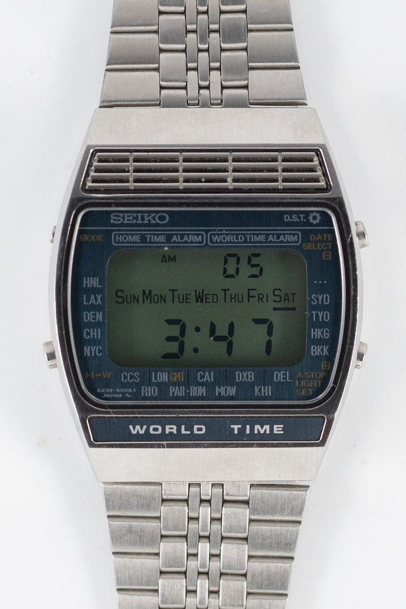 SEIKO world time digital Ref.A239-502A – TIMEANAGRAM