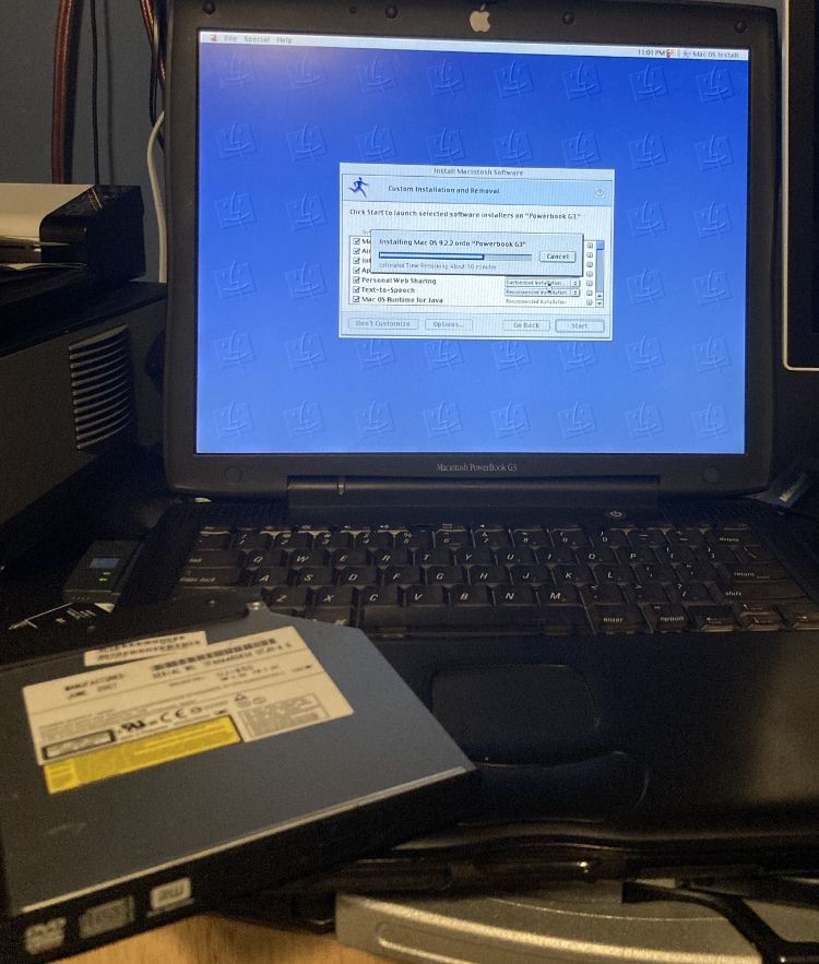 Lombard / Pismo CD & DVD module drive replacement and 'Master' IDE