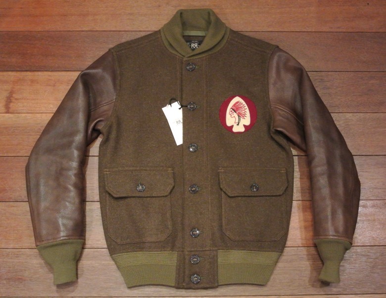 RRL ダブルアールエル RossVarsityJacket レザー×メルトン 定価83000+