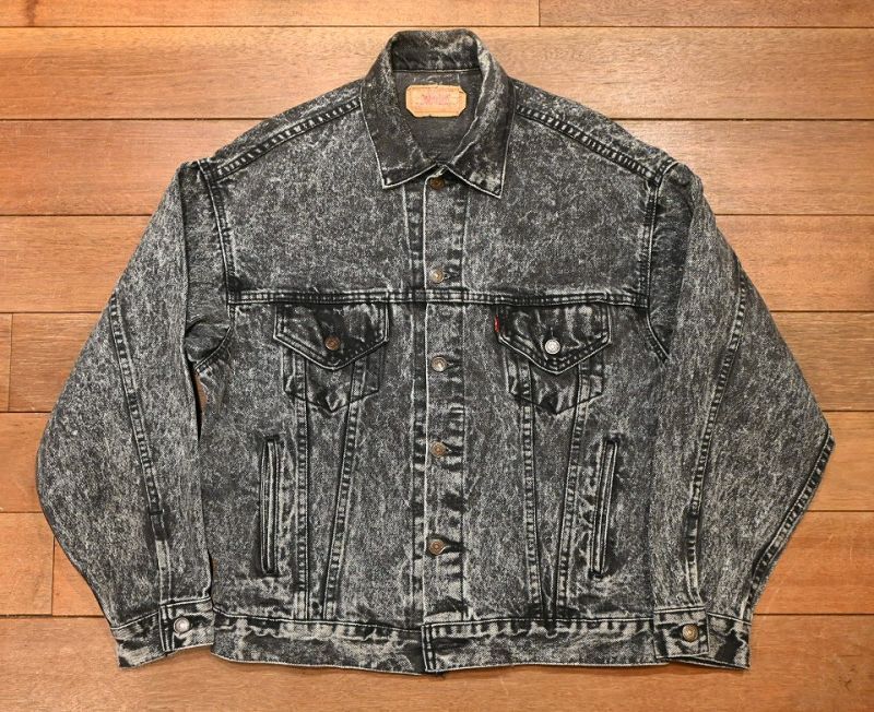 80s VTG/USED Levi's 70507-0253 アシッドウォッシュ ブラックデニム