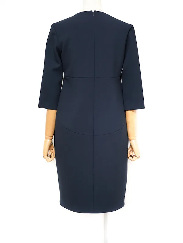 YOKO CHAN（ヨーコチャン） ロングスリーブパールドレス（ネイビー