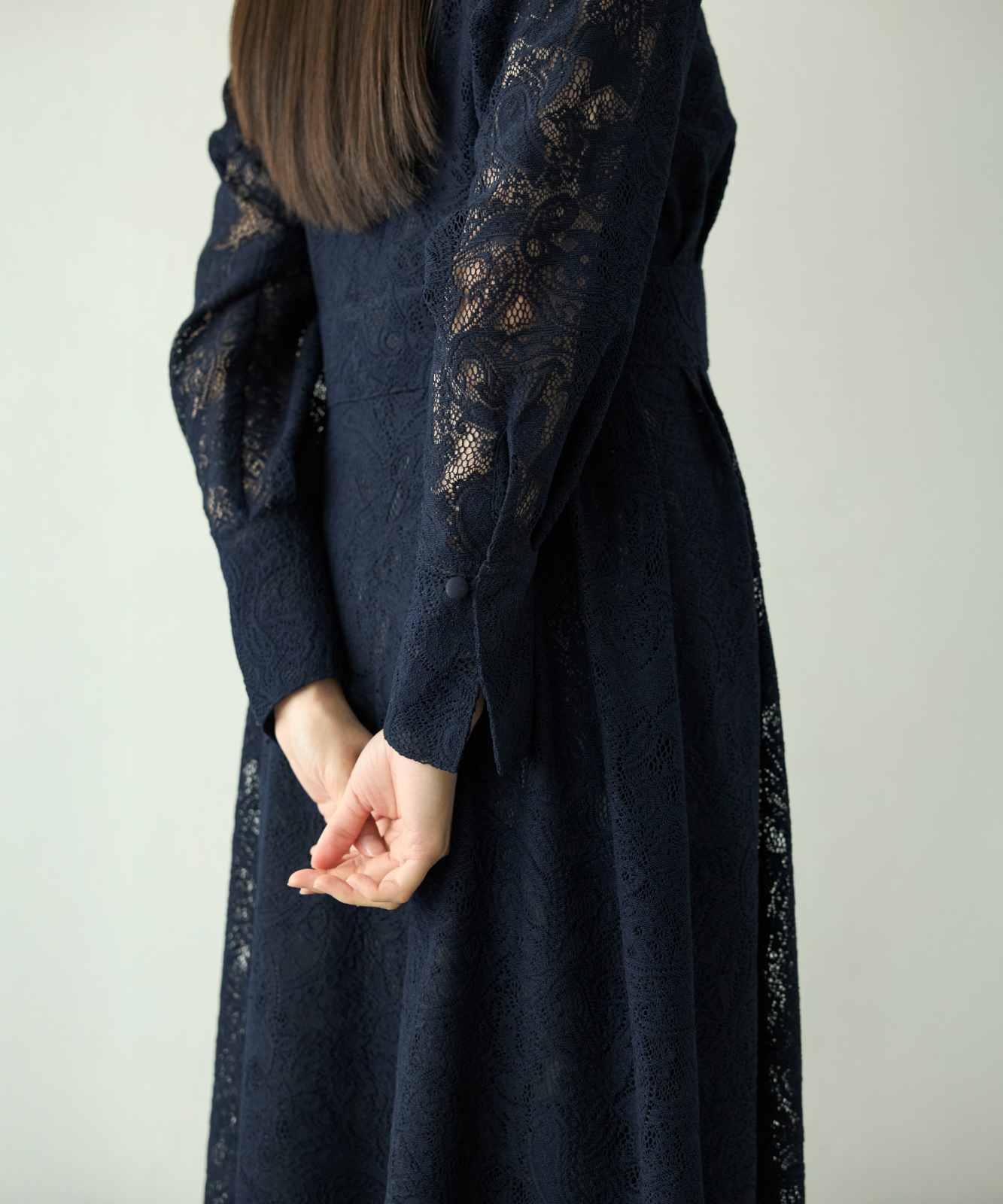 ≪通常販売≫stand collar lace dress（スタンドカラーレースドレス