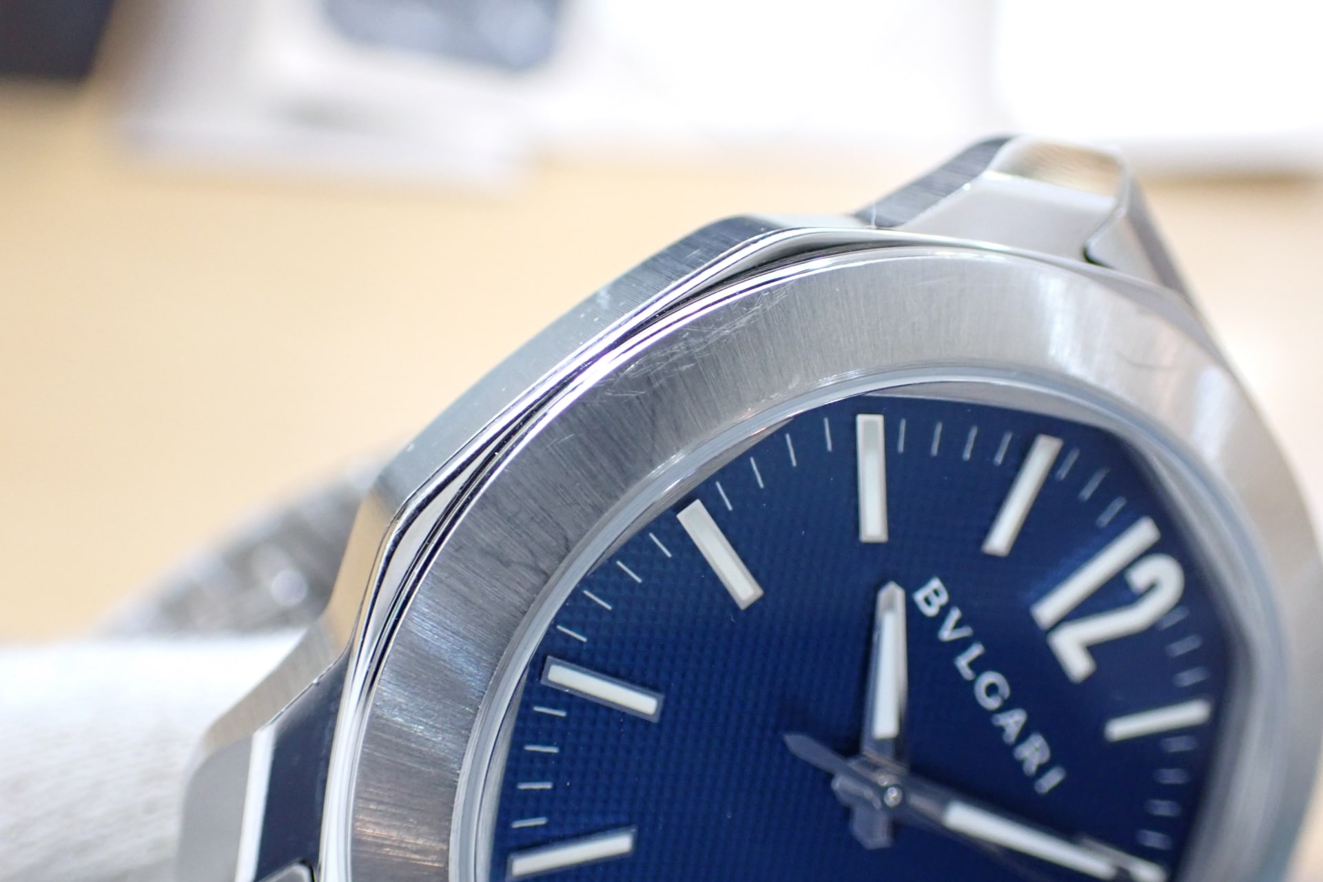 中古品B【BVLGARI】ブルガリ オクト ローマ Ref.OC41S(103739) ブルー