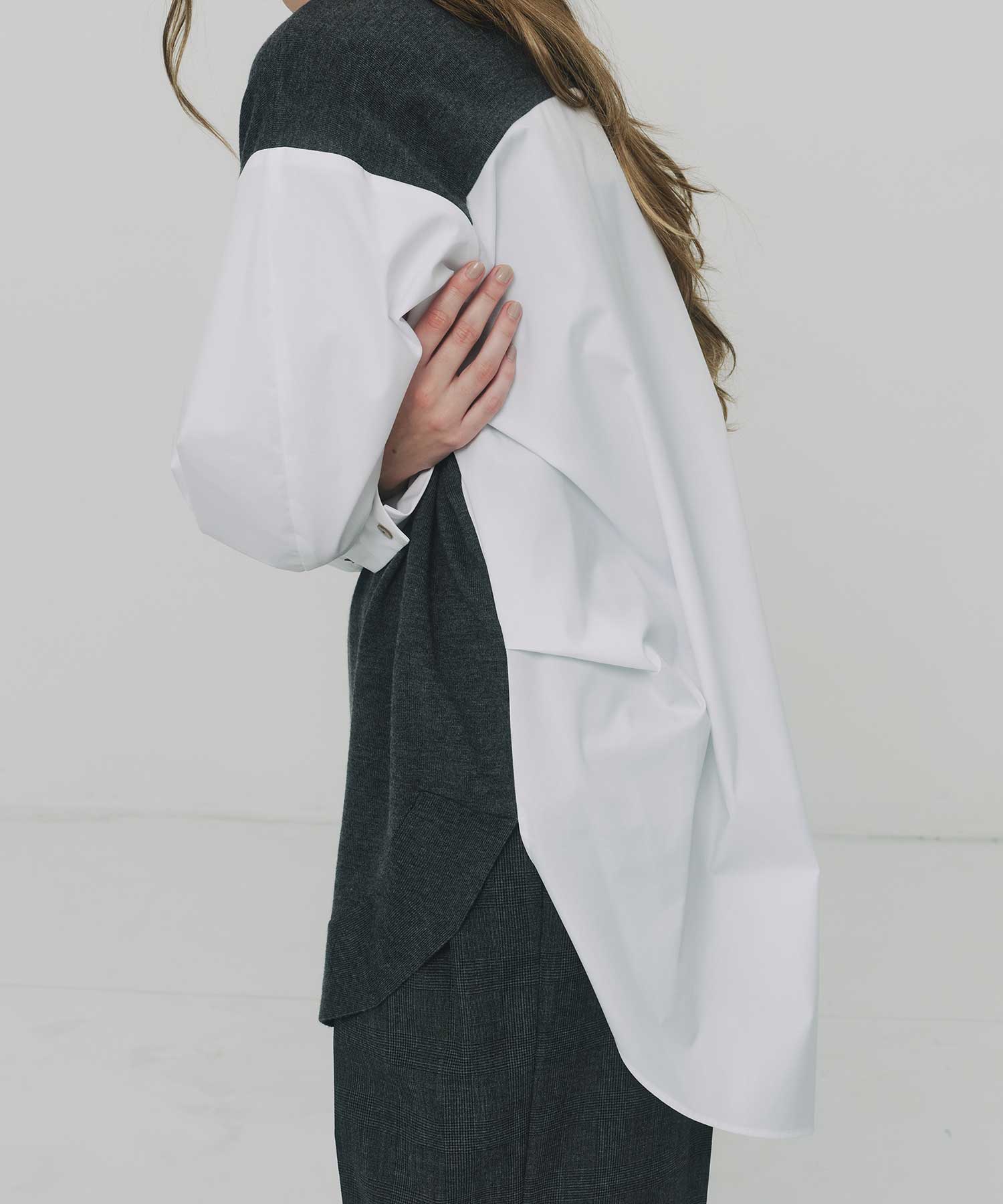 COMBI LONG-SHIRT(38 WHITE): ENFOLD: WOMENS｜THE TOKYO ONLINE STORE