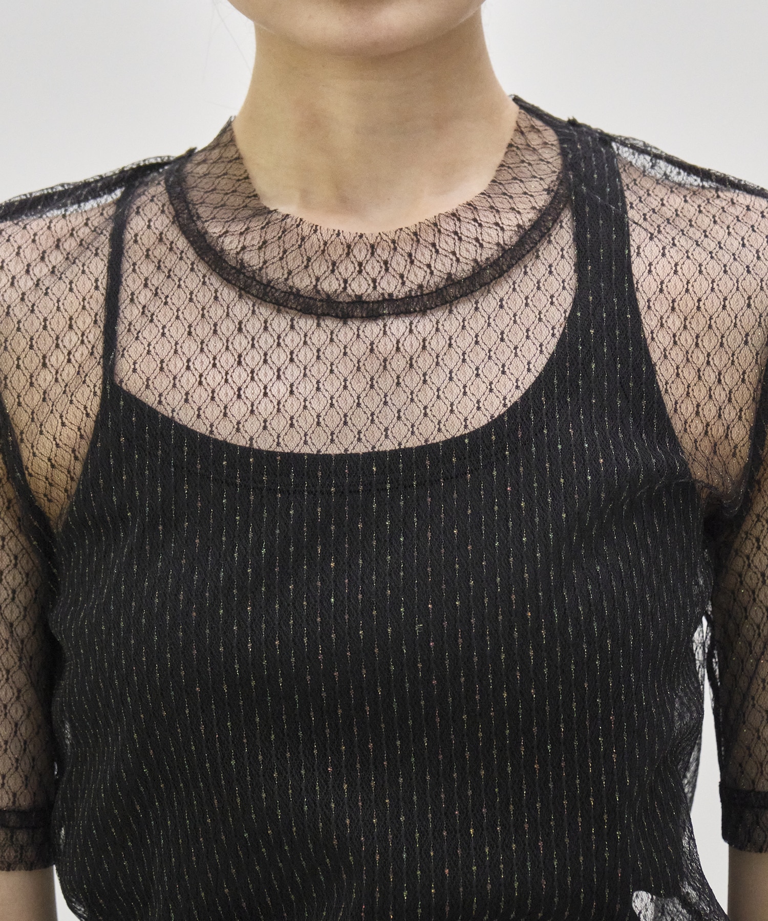 WEB限定】tulle lace tops(FREE BLACK): Louren: WOMENS｜THE TOKYO