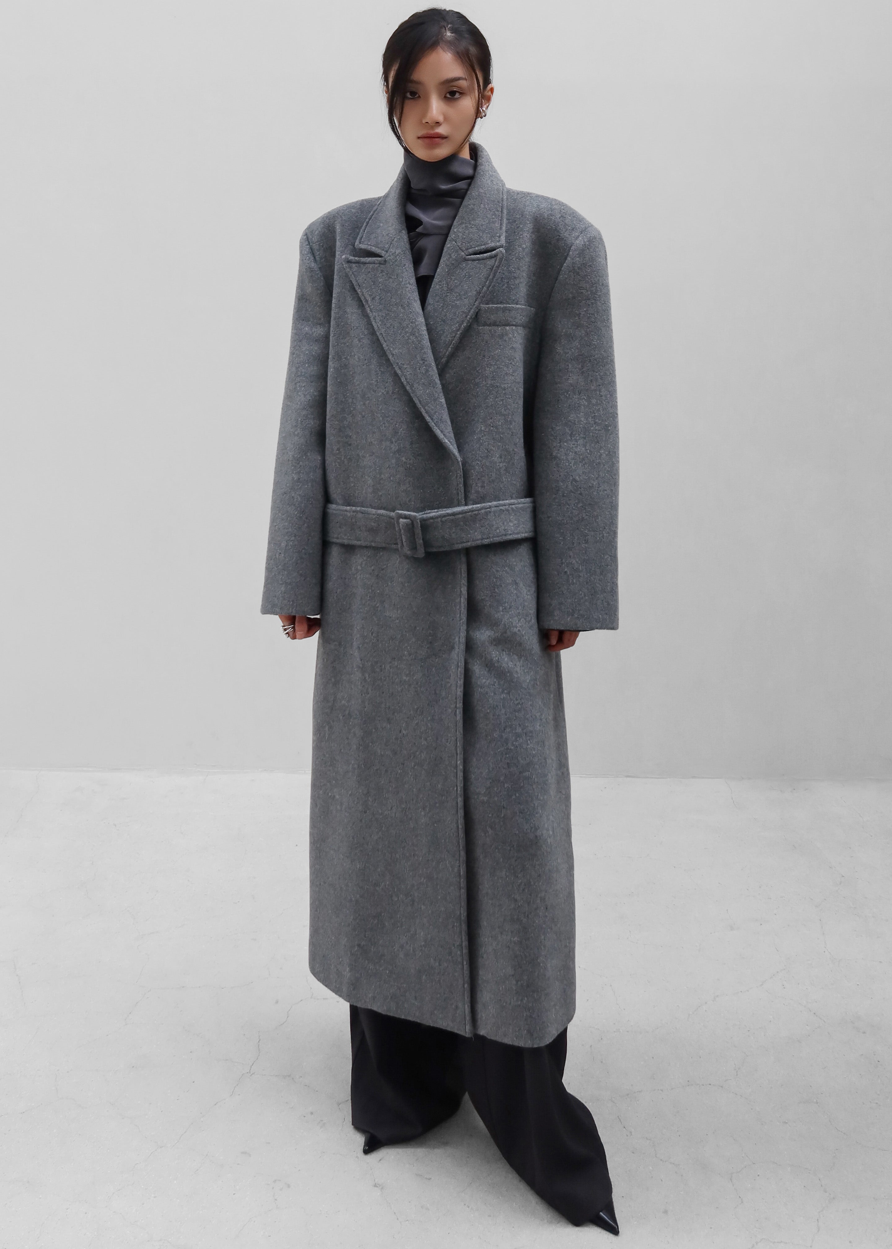Ticino Wool Coat - Grey – The Frankie Shop
