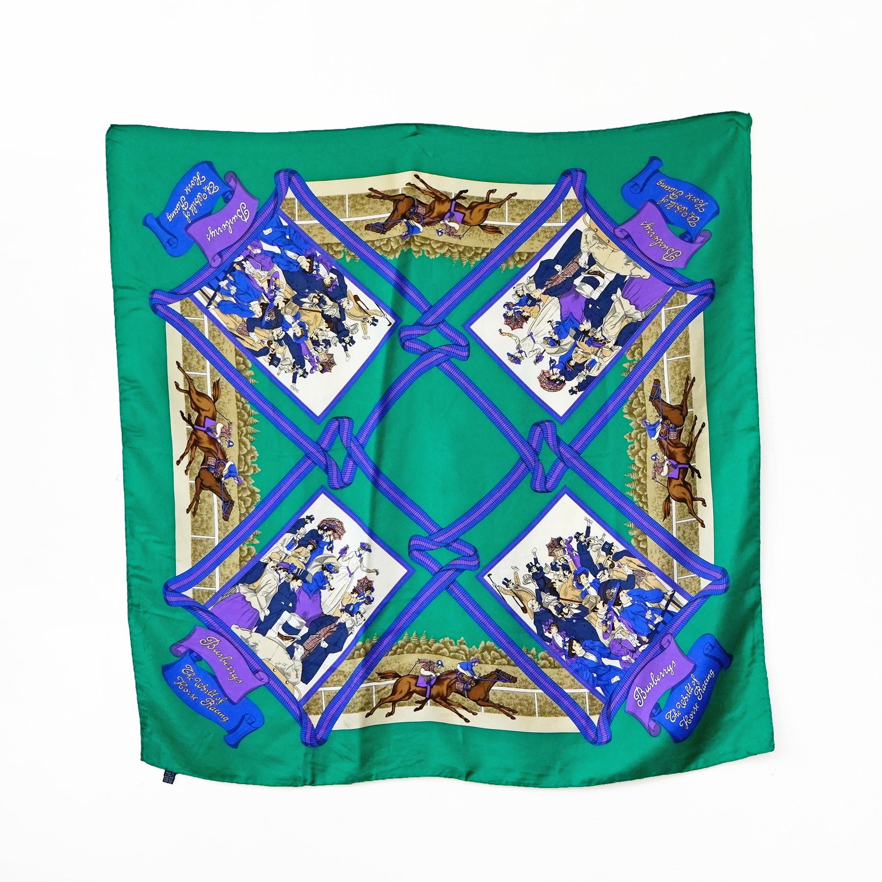 Vintage Burberrys Scarf “Horse Racing” / バーバリー・シルク