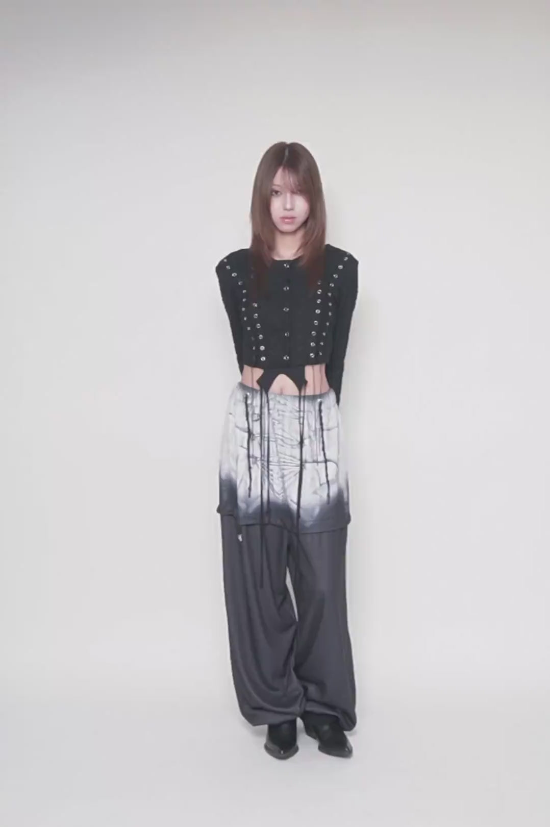 THEREDTHREAD】S lace up cardigan