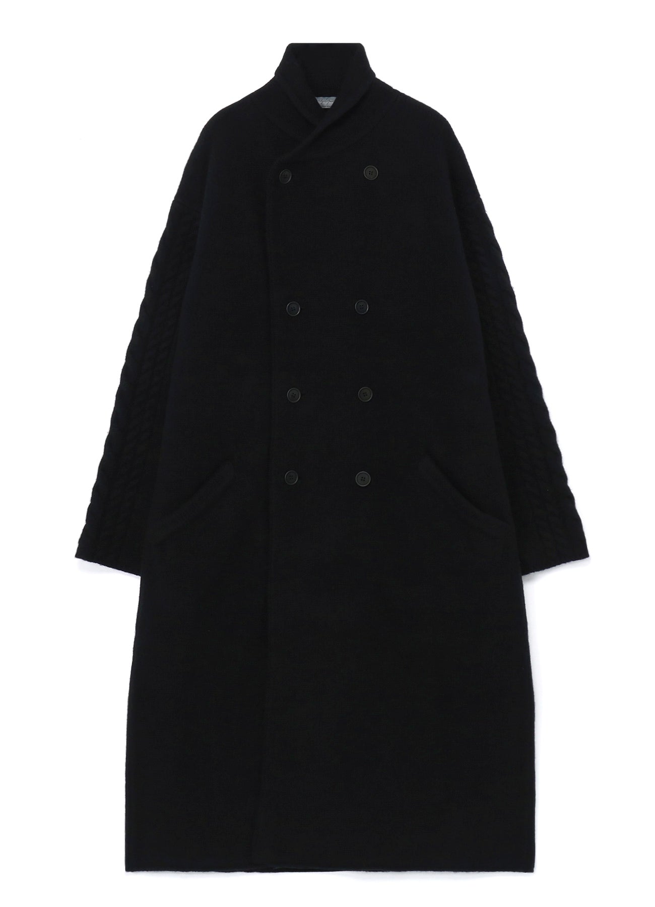 3G WOOL FELT FULLED SHAWL COLLAR COAT – THE SHOP YOHJI YAMAMOTO