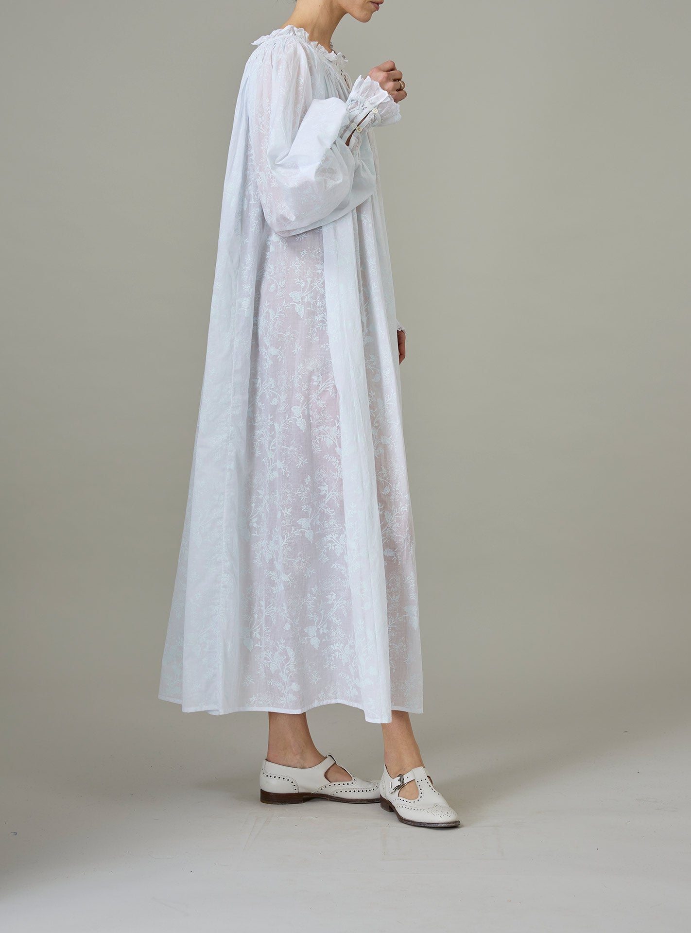 Vladia Chintz White or Lavender Dress - Thierry Colson