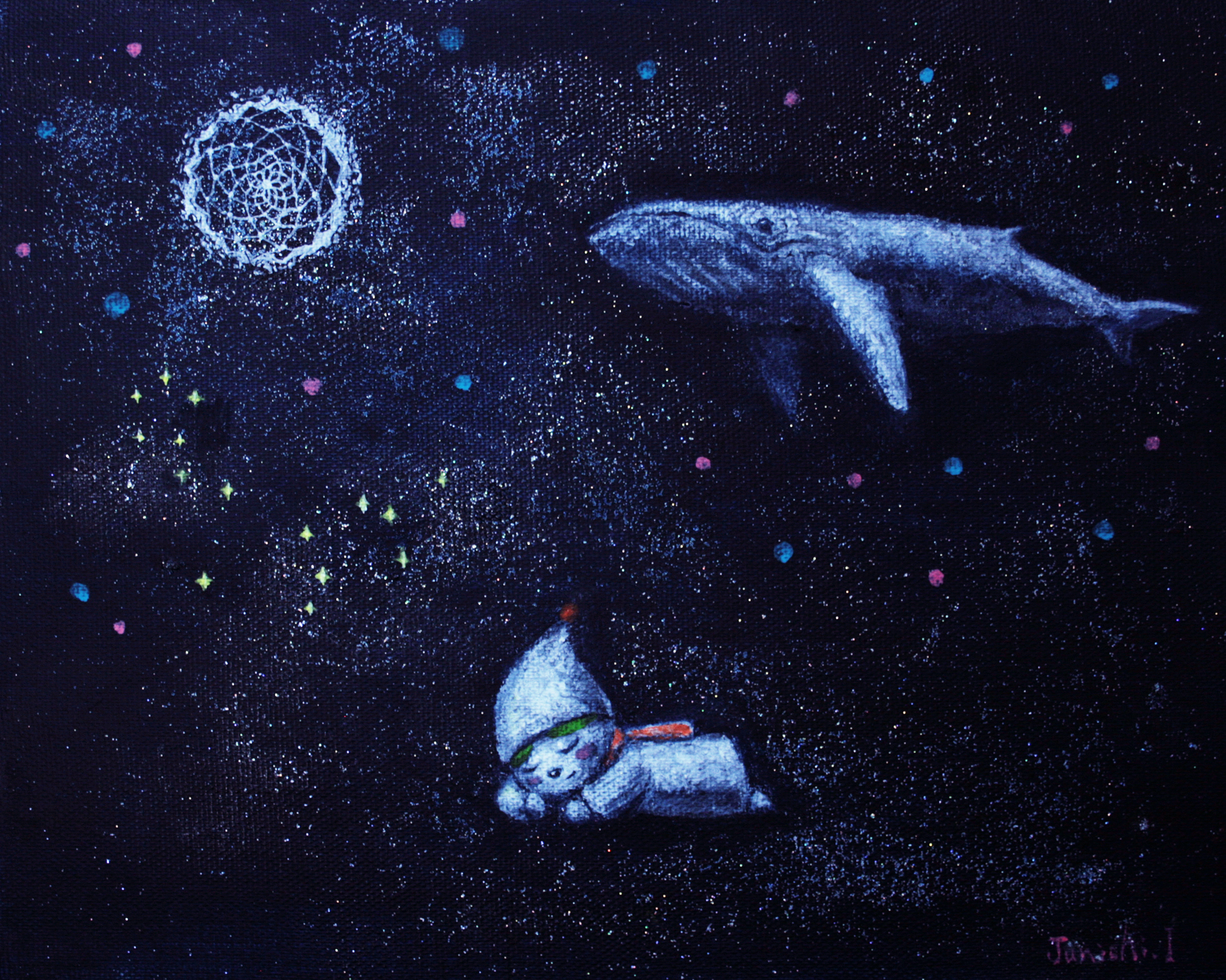 DREAMCATCHER 夜のクジラ | 池田ジュンイチ ｜インテリア絵画 アートの