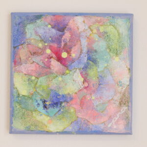 F4号額付】ポインセチア(青) | 柳澤 弥代恵 ｜インテリア絵画 アートの