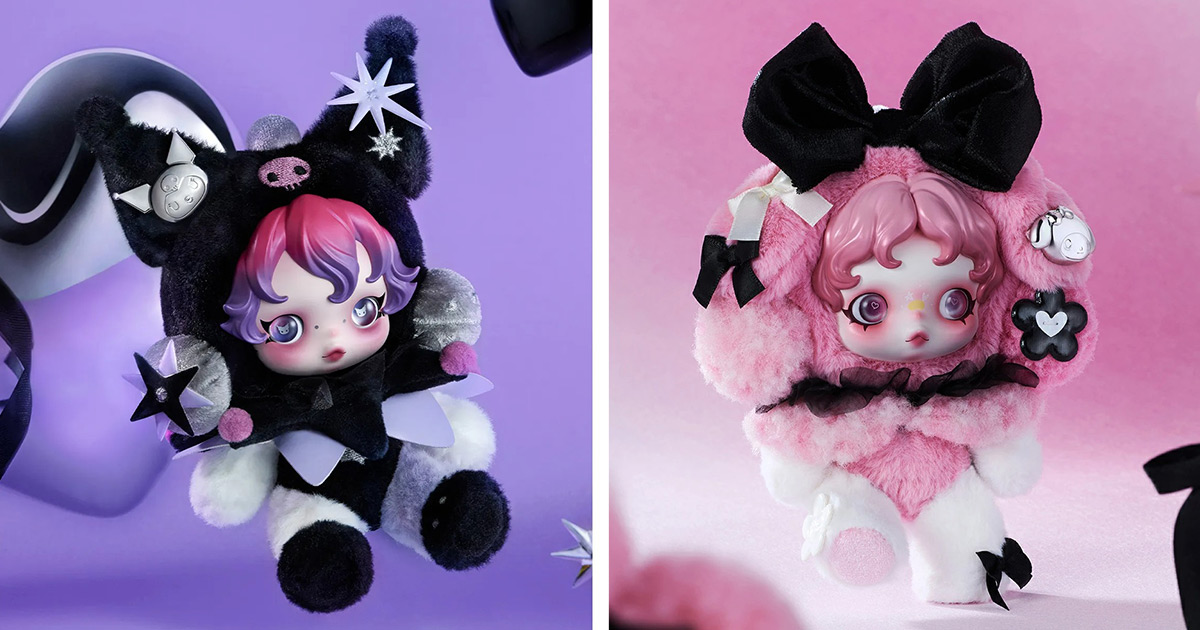 スカルパンダ × クロミ／マイメロディ ぬいぐるみペンダントが可愛