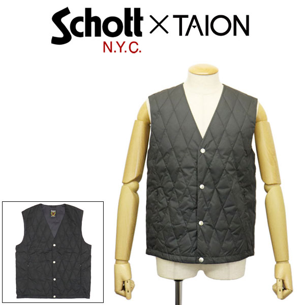 正規取扱店 Schott (ショット) X TAION タイオン 4253001 DOWN VEST