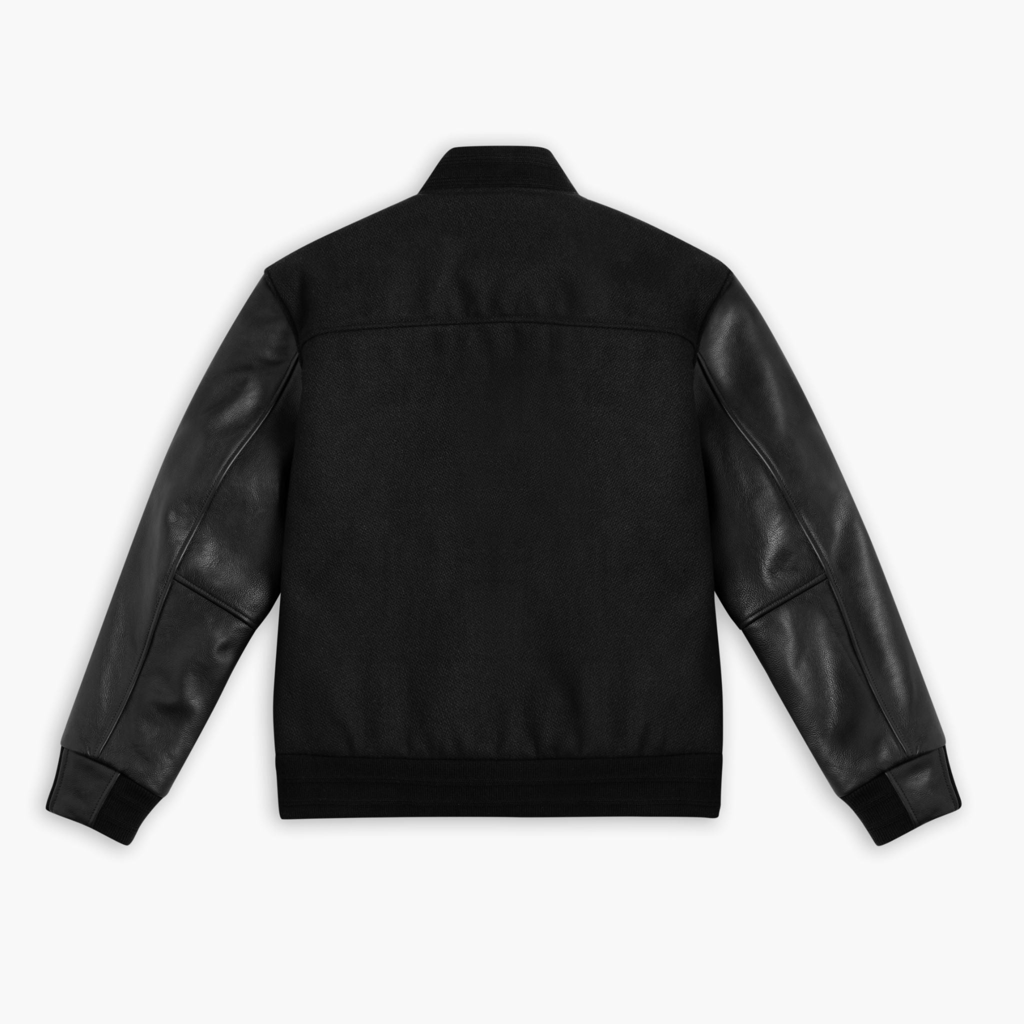 Men's Wool Varsity Jacket In Black - Thursday