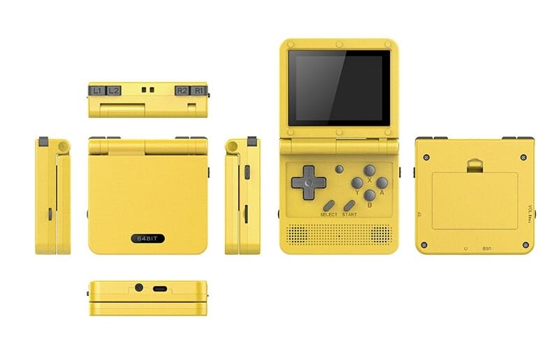 ゲームボーイアドバンスSPライクな中華ゲーム機「Powkiddy V90」が登場