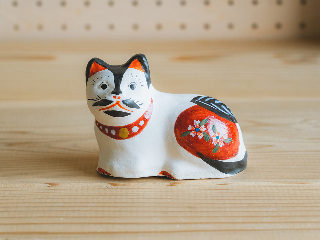 土人形 花巻人形 花巻土人形 猫 招き猫 江戸期 江戸〜明治期 花巻人形