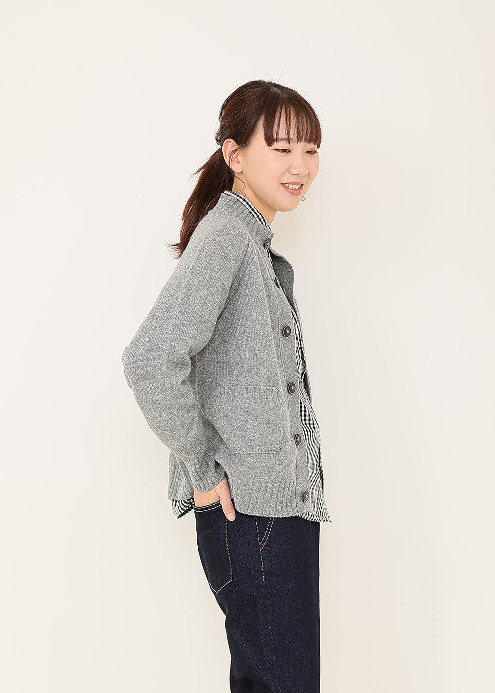ソフトウールハイネックカーデ│to touch