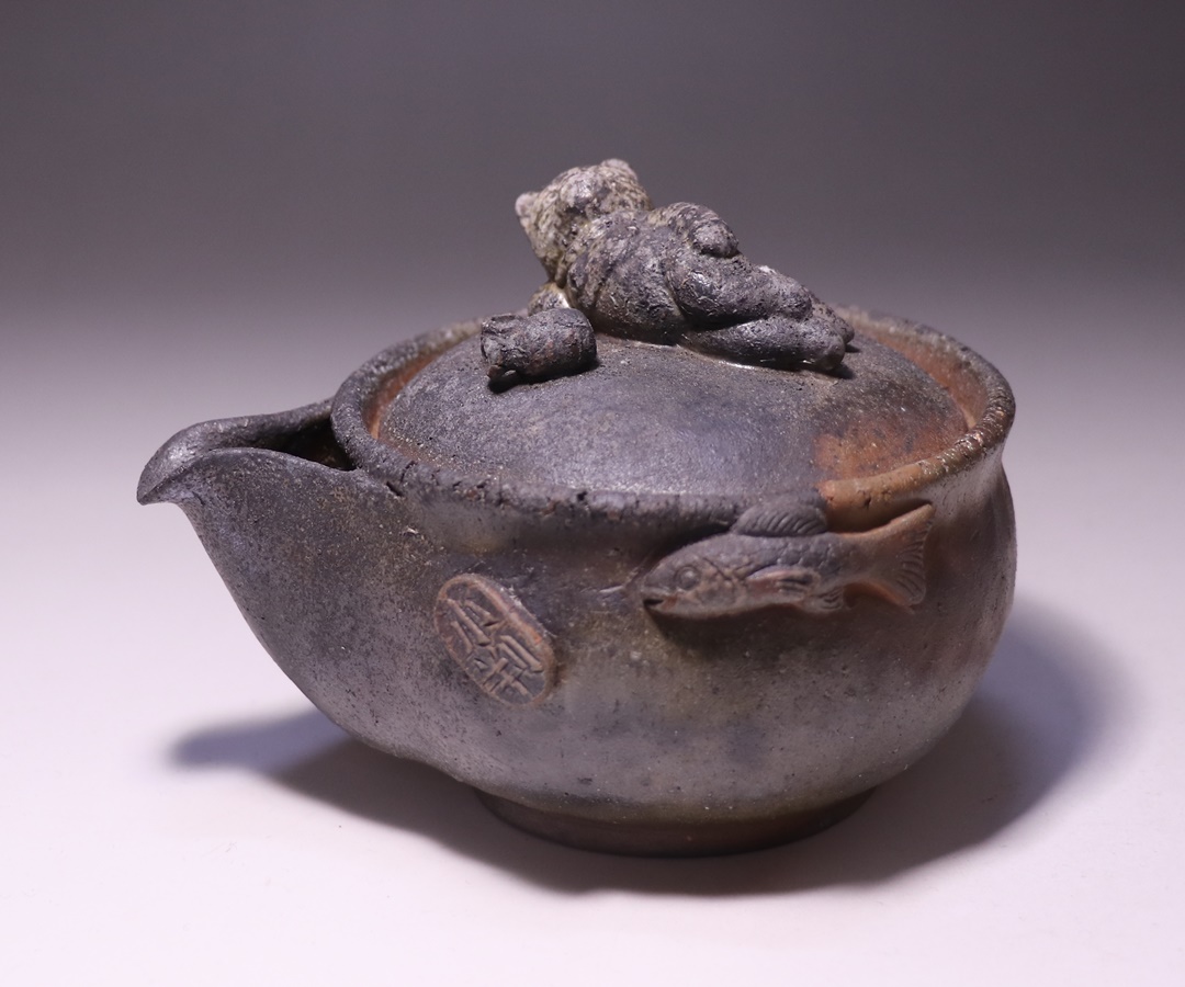 中原幸治 作 「備前招き猫宝瓶」 ～備前焼専門卸小売店 川口陶楽苑～