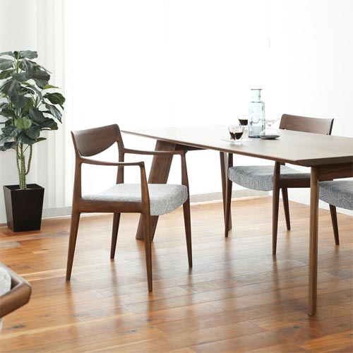 けんけん]飛騨シラカワ ダイニングチェアS-BW138ウォールナット ①