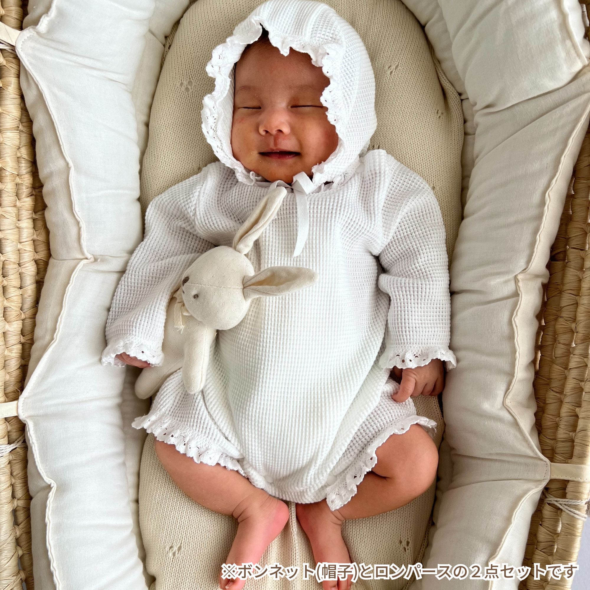 楽天市場】monbebe 退院着 お宮参り2点セット (ロンパース ＋