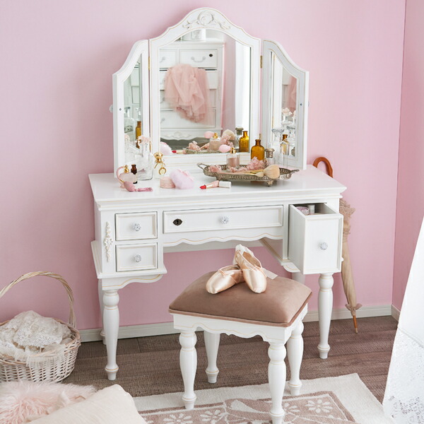 楽天市場】【直送】【お届けグループD】アンティーク風ドレッサー