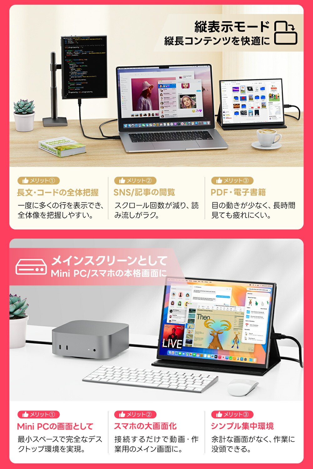 楽天市場】モバイルモニター 10.5インチ FHD1280P モバイル