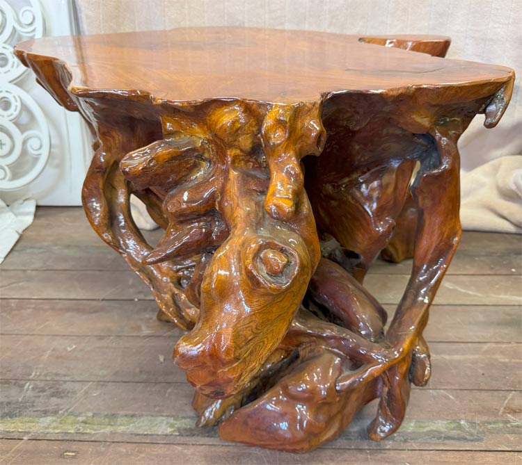 楽天市場】送料無料 自然木 木の根 座卓 低い テーブル W100cm 花台